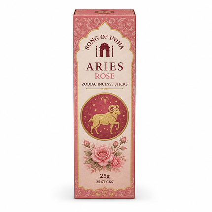 Song of India Aries Rose Zodiac Incense Sticks | 25g, 25 Sticks
