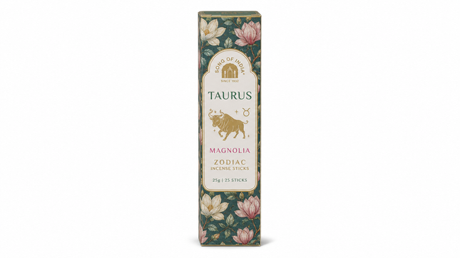 Song of India Taurus Magnolia Zodiac Incense Sticks | 25g, 25 Sticks