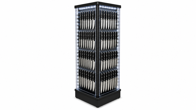 knife display Led 4 Sided 96ct