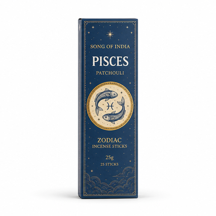 Song of India Pisces Patchouli Zodiac Incense Sticks | 25g, 25 Sticks