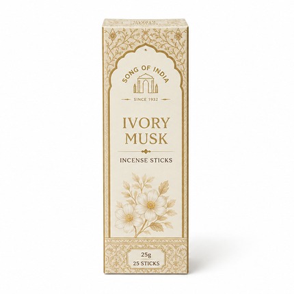 Song of India Ivory Musk Incense Sticks | 25g, 25 Sticks