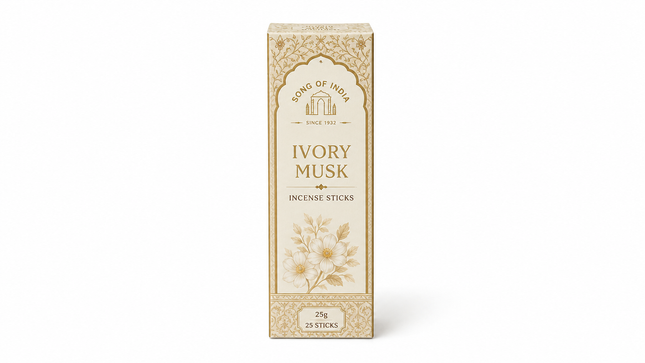 Song of India Ivory Musk Incense Sticks | 25g, 25 Sticks