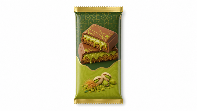Dubai Pistachio Cream Milk Chocolate – Knafeh-Style 6-Pack, 95g