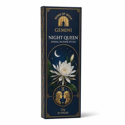 Song of India Gemini Night Queen Zodiac Incense Sticks | 25g, 25 Sticks