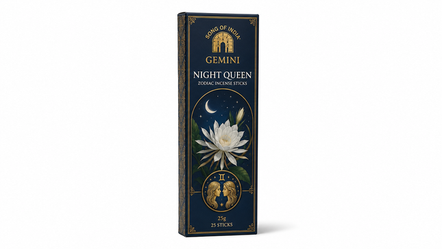 Song of India Gemini Night Queen Zodiac Incense Sticks | 25g, 25 Sticks