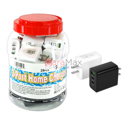 Home Charger (12W) 2-C & 1-USB 3 PIN PIN 1ct