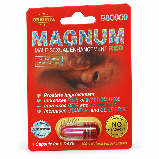 Magnum Red single blister card