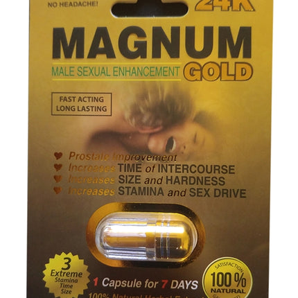Magnum Gold 24K Capsule – Individually Sealed Single-Capsule Pack| | Item No.: 159