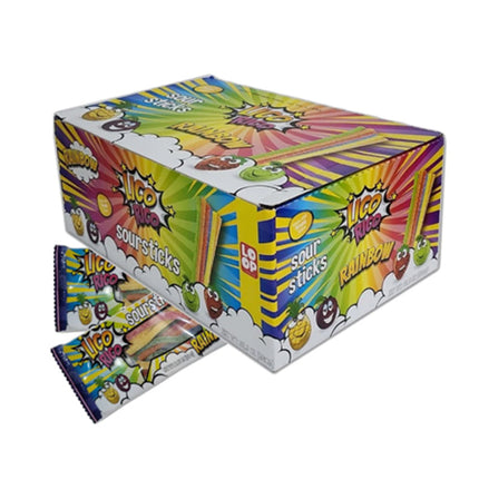 Lico Rico Rainbow Sour Stick (80g) 12pcs