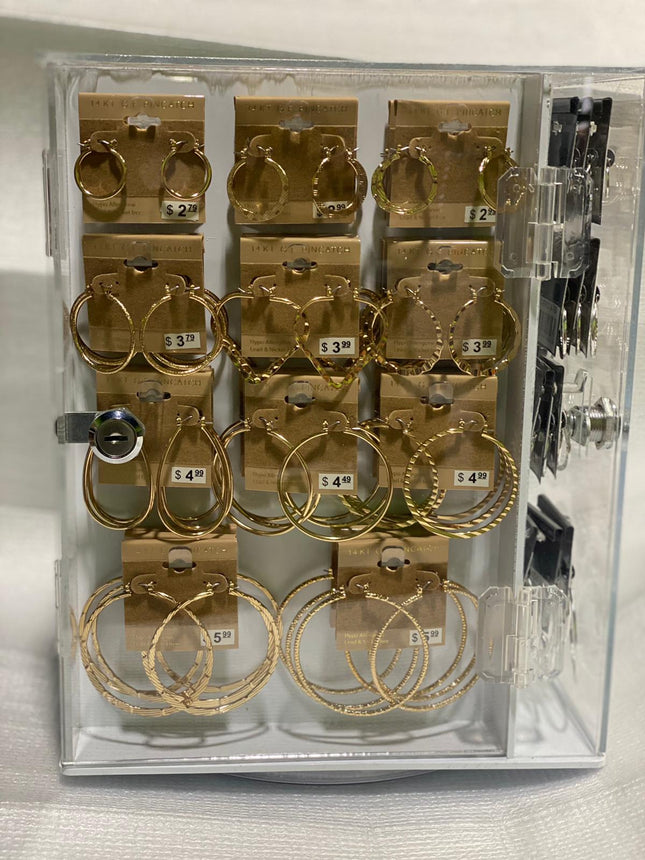 Jewelry 4 Way Pink catch Gold/ silver 144 ct. Display Case #1060 any -3 /count