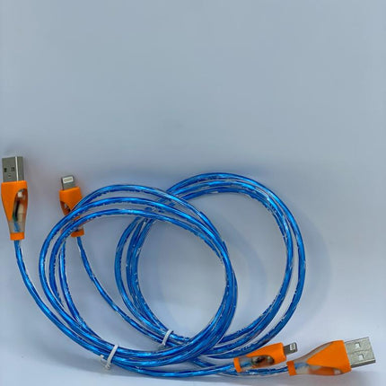 LED Light-Up USB Charging Cable – iPhone & Android | Glow Cable in Orange & Blue