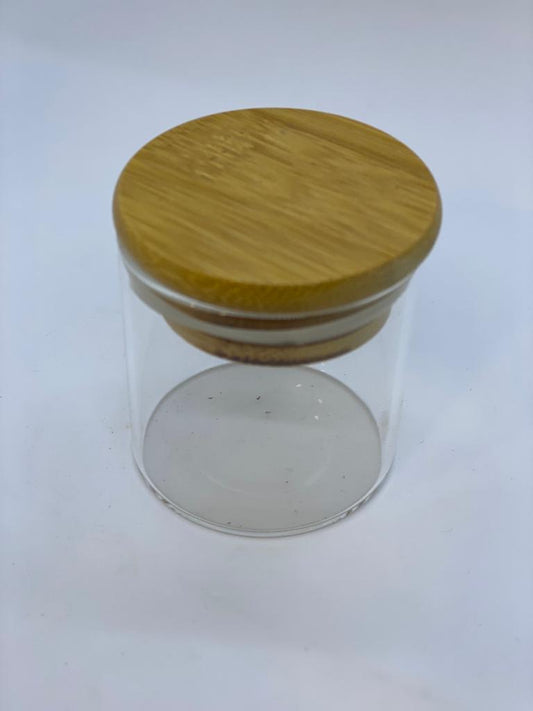 Storage Jar Wooden Lid Mini 2ct. #1415