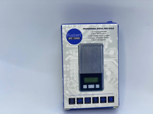 Fuzion MT-1000 Professional Mini Digital Scale – 6 Weighing Modes & LCD Display | 1ct