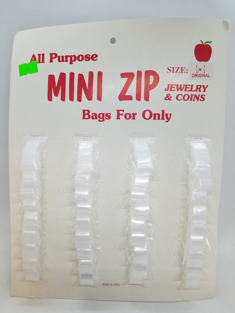 Jewelry Bag Mini Zip 1/2 * 1/2-1 sheet