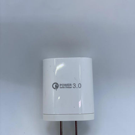 Quick Charge 3.0 USB Wall Charger Adapter – Compact White | Fast Charging US Plug
