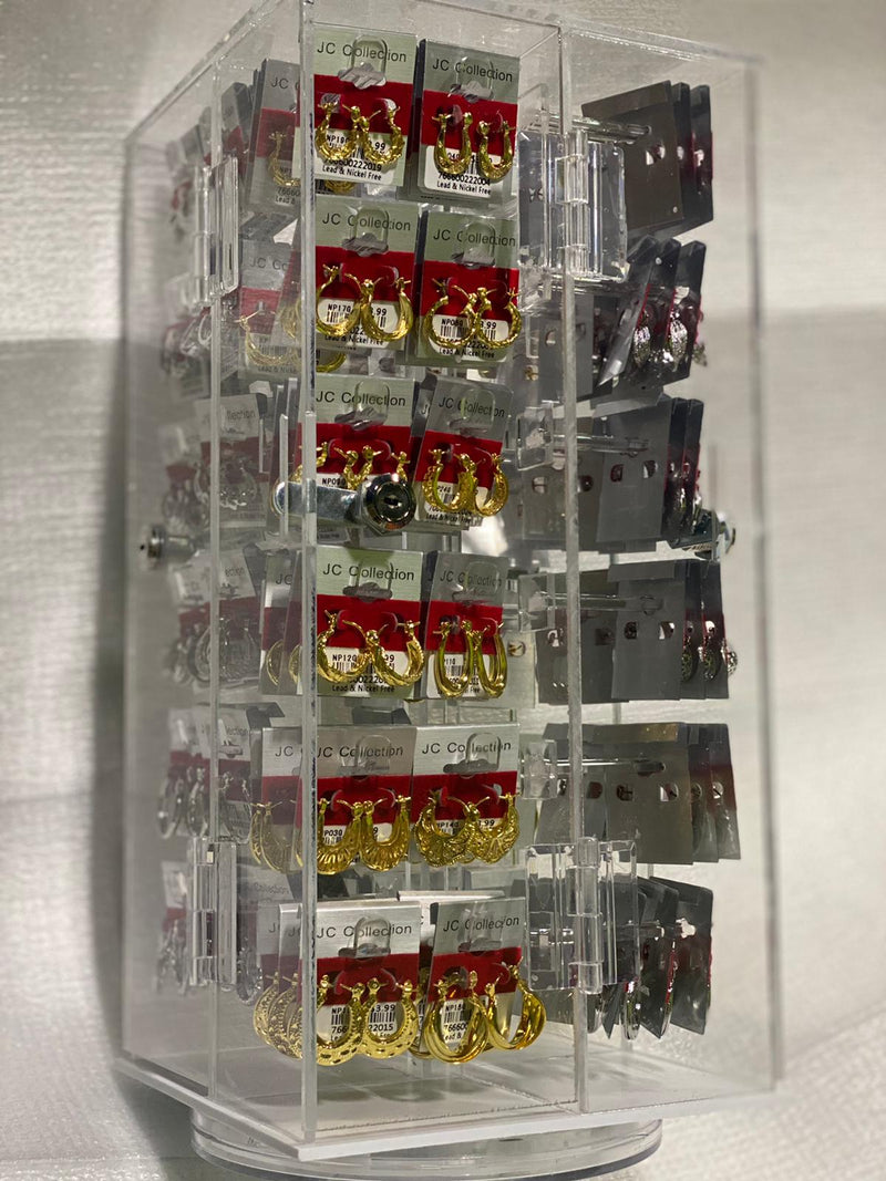 Jewelry Gold/Silver ear ring Display Case