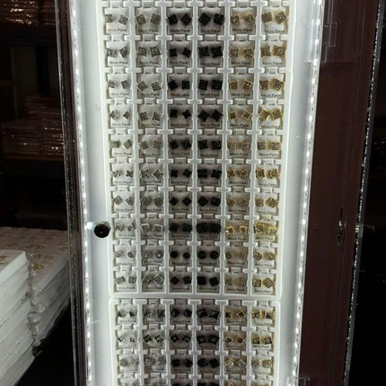 High Quality 4-Way LED Jewelry Display Case – Large 4-Sided, 432-Count | Premium LED Retail Display (Item #2529)