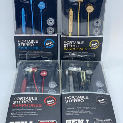 Earphone Portable Stereo GEN1 1 ct. #2582