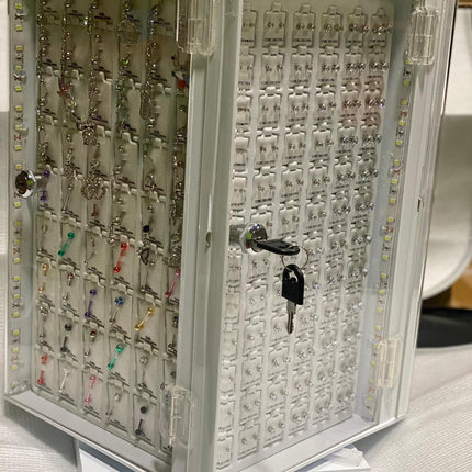 4-Way LED Locking Jewelry Display Case – 4-Sided with Lock & Key | Retail Jewelry Display (Item #532)