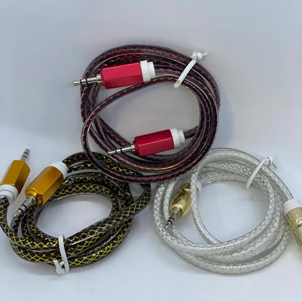 Heavy-Duty 3.5mm AUX Audio Cable – Assorted Colors