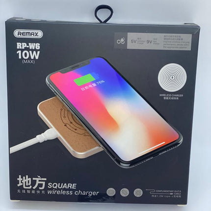 Remax RP-W6 10W Wireless Charger Pad – Fast Qi Charging | Square USB-C Wireless Charging Base
