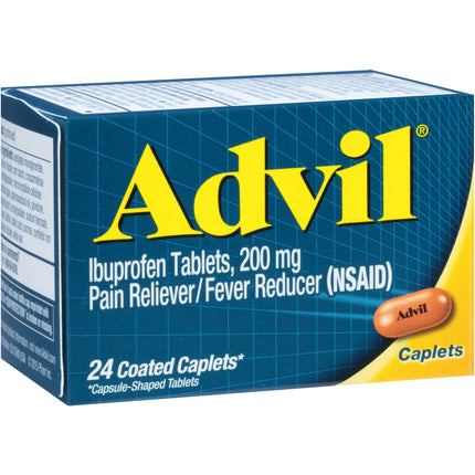 Advil Ibuprofen Caplets – Pain & Fever Reducer, 24-Count (Item OTC-AC, #629)
