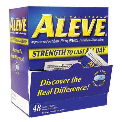 Aleve Naproxen Sodium Caplets – All-Day Pain Relief, 48-Count (Item OTC-AV, #51)