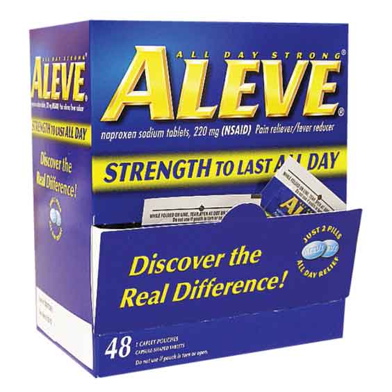 Aleve Naproxen Sodium Caplets – All-Day Pain Relief, 48-Count (Item OTC-AV, #51)