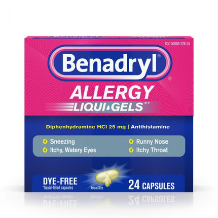 Benadryl Allergy Liquid Gels 25 ct. #1249