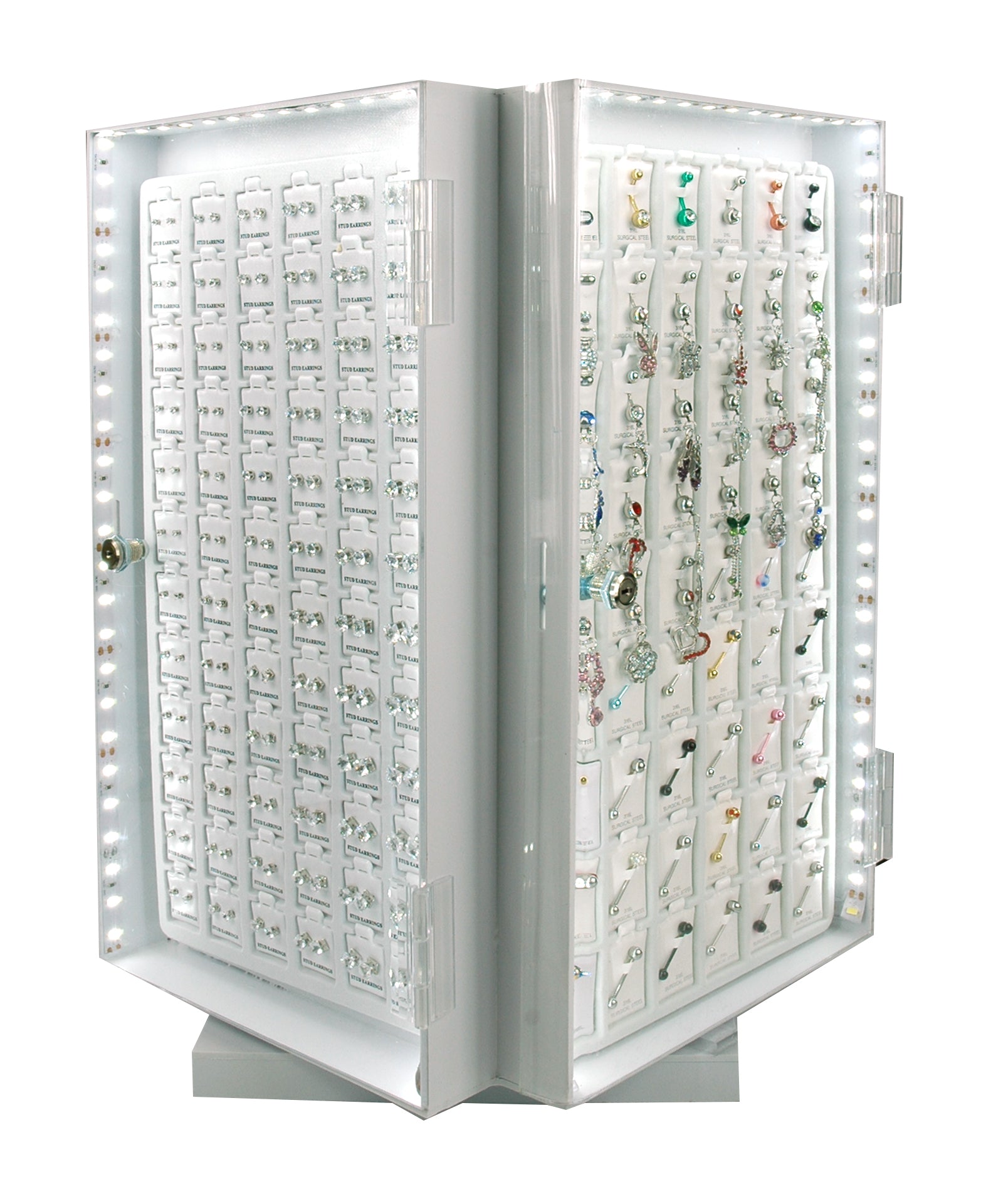 Rotating Diamond Display Jewelry 4 Way Spinning Display any 5 /ct – BostonWholesaleBay.com