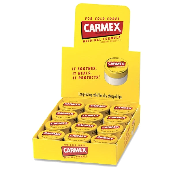 Carmex Classic Medicated Lip Balm – Jar, 0.25 oz | Original Formula for Cold Sores (Item PC-CJLB)