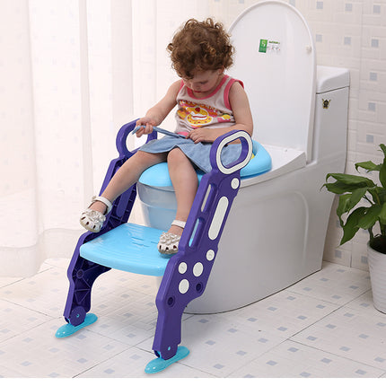 Baybee Paws Children's Potty Toilet Trainer Seat with Step Ladder (Purple-Blue)