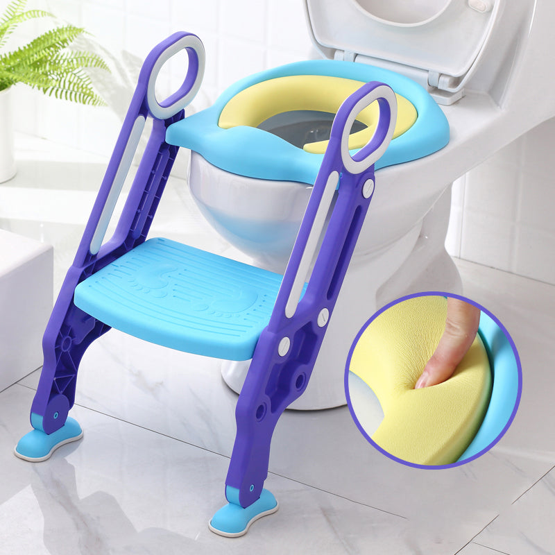 Baybee Paws Children's Potty Toilet Trainer Seat with Step Ladder (Purple-Blue)