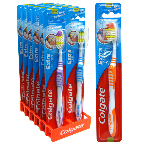 Colgate Extra Clean Toothbrush – Assorted Colors, 1-Count (Item PC-TB, #1795)