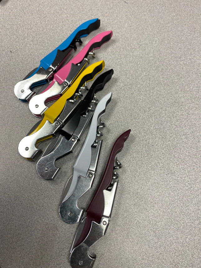 Multi-Function Can Opener & Corkscrew – 6 Colors | 2-in-1 Manual Can Opener & Wine Bottle Opener, 1-Count