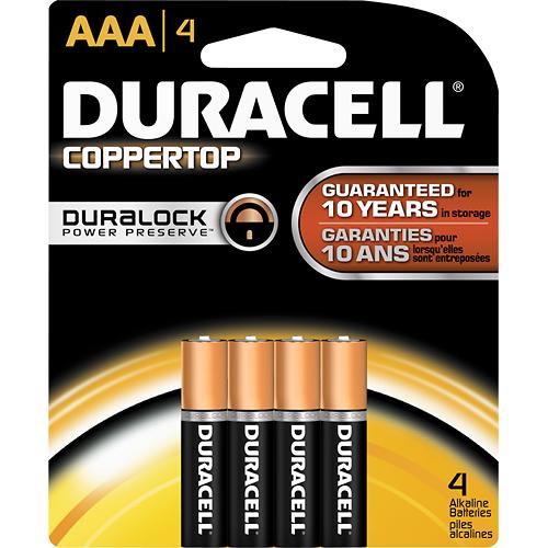 Duracell CopperTop Batteries AAA 4pk 1 ct. #607