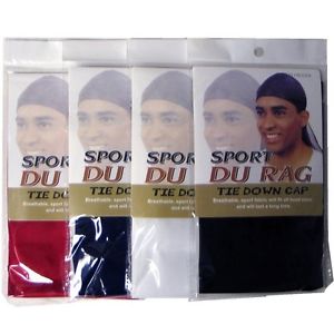 Sports Du-Rag – Assorted Colors, Breathable Wave Cap & Tie-Down Cap | 6-Count (Item PC-SDR)