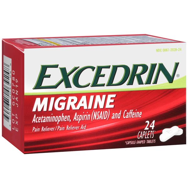 Excedrin Migraine Caplets – Migraine Pain Relief, 24-Count (Item OTC-EM)