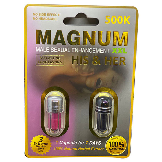 Magnum 500K His and Her Two pills pack Box 20ct