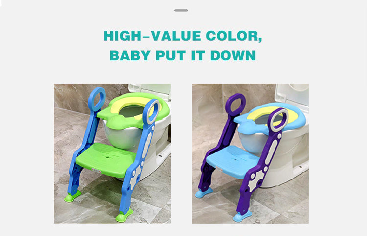 Baybee Paws Children's Potty Toilet Trainer Seat with Step Ladder (Blue-Green)
