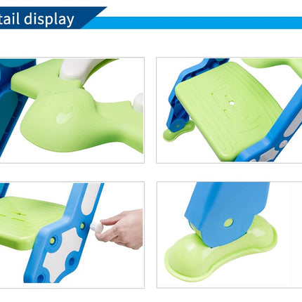 Baybee Paws Children's Potty Toilet Trainer Seat with Step Ladder (Blue-Green)