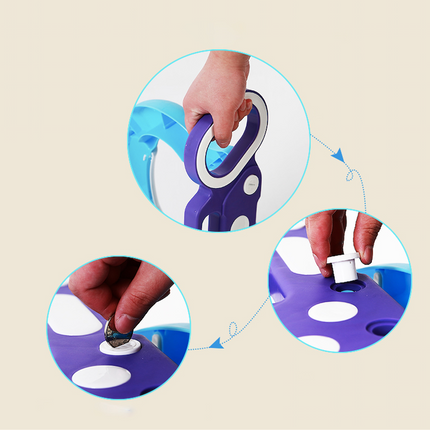 Baybee Paws Children's Potty Toilet Trainer Seat with Step Ladder (Purple-Blue)