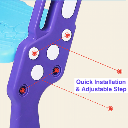 Baybee Paws Children's Potty Toilet Trainer Seat with Step Ladder (Purple-Blue)