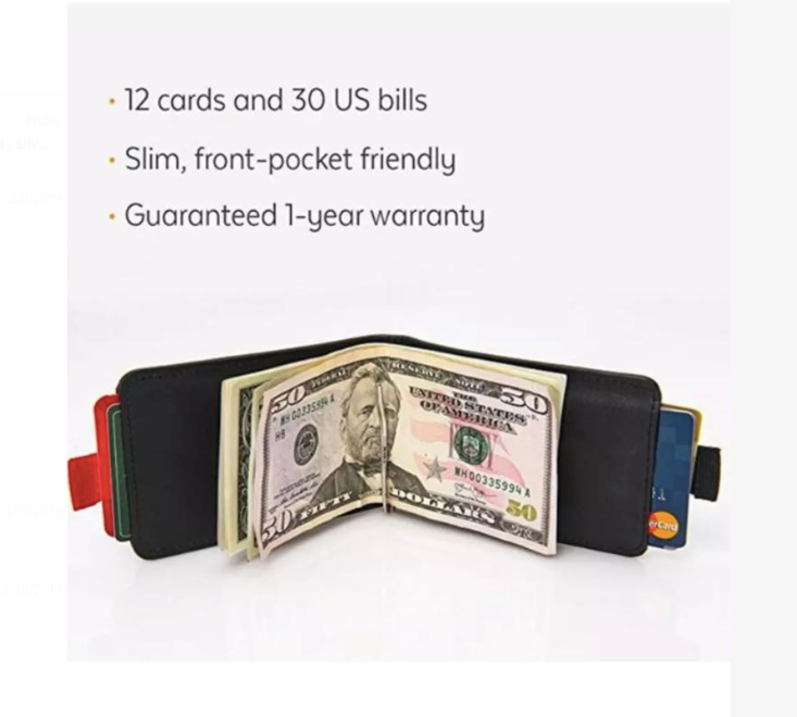 Leather Wallet - card holder RFID protected