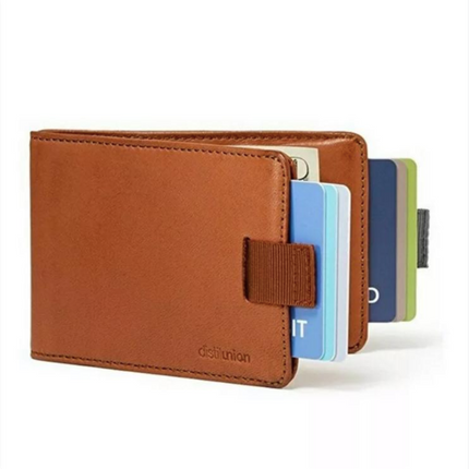 Slim RFID Blocking Leather Wallet – Card Holder, 12 Cards & 30 Bills, Pull-Tab Access | Black, Tan, Brown
