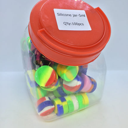 Silicone Jar – Airtight Silicone Container, 5-Count | Small Non-Stick Storage Jar