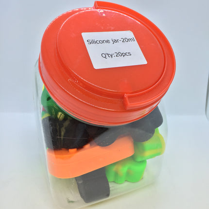 Large Silicone Jar – Lego Block Design, Airtight Non-Stick Container | 2-Count