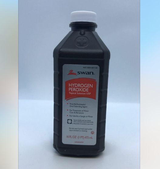 Swan Hydrogen Peroxide 16 fl. oz. – First Aid Antiseptic for Minor Cuts, Abrasions & Gargle (Item PC-SHP)