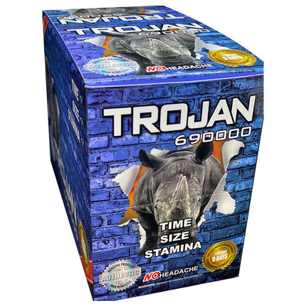 Trojan Rhino 690000 Capsules – Box of 20 Individually Sealed Adult Supplement Packs | Item No.: 1767