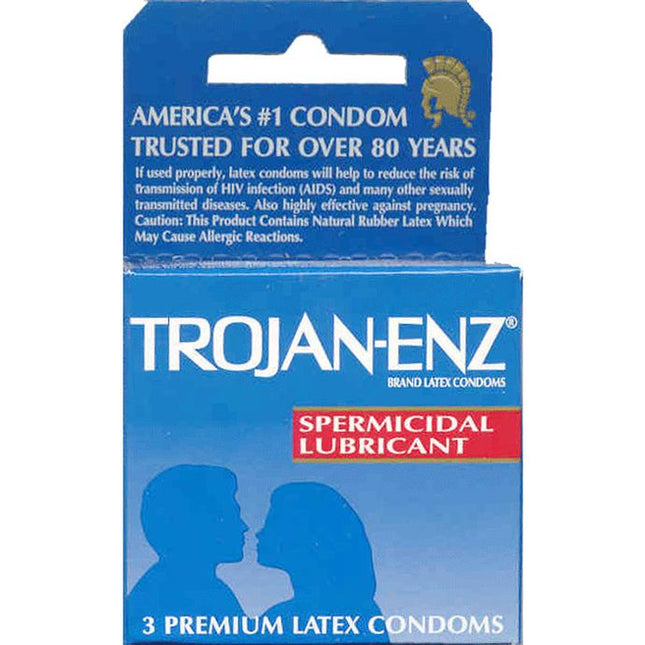 Trojan Spermicidal Lubricated Condoms – 3-Count, 6 Packs (18 Total) | Item CD-TR, #248